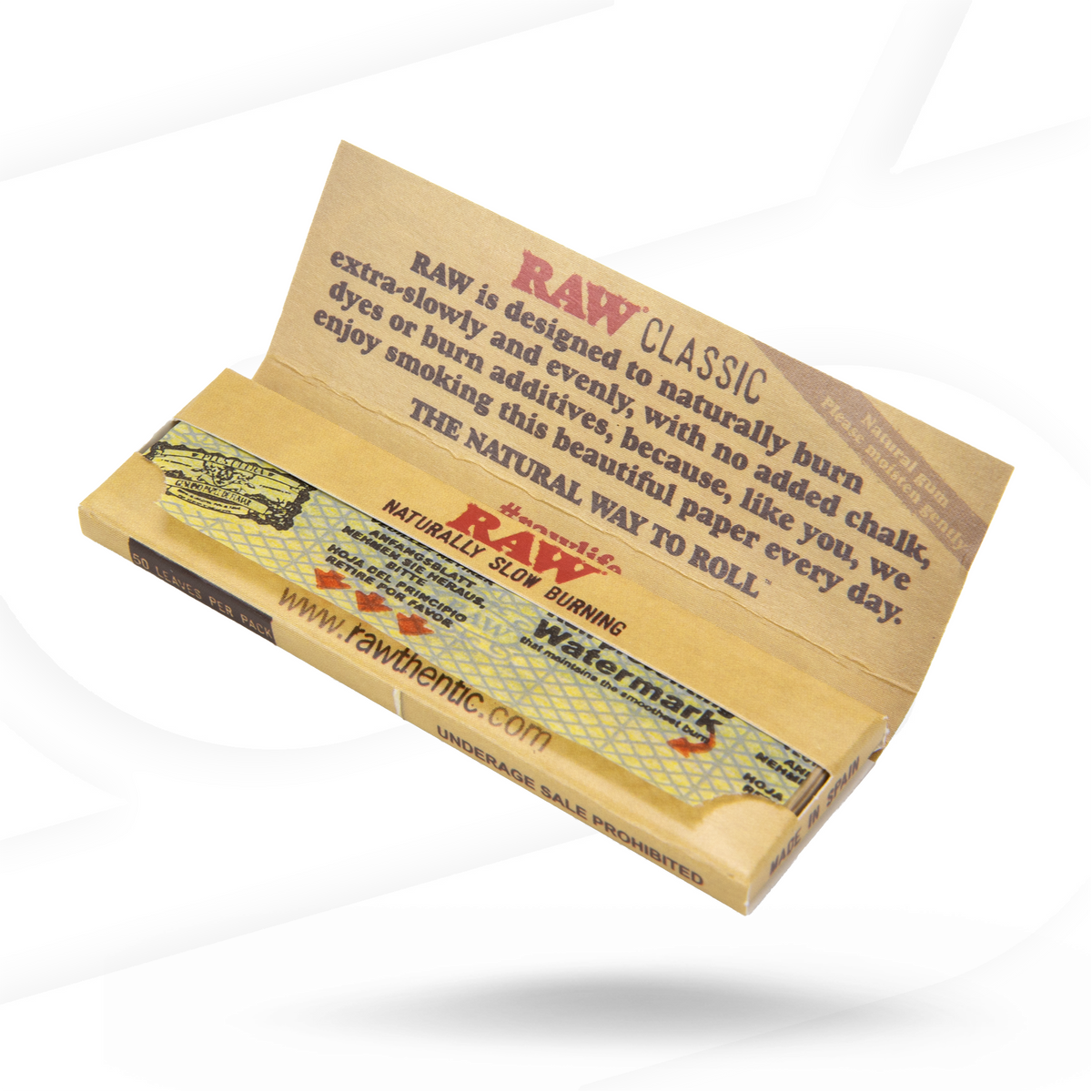 RAW Classic Cut Corners Single Wide Rolling Papers Rolling Papers esd-official