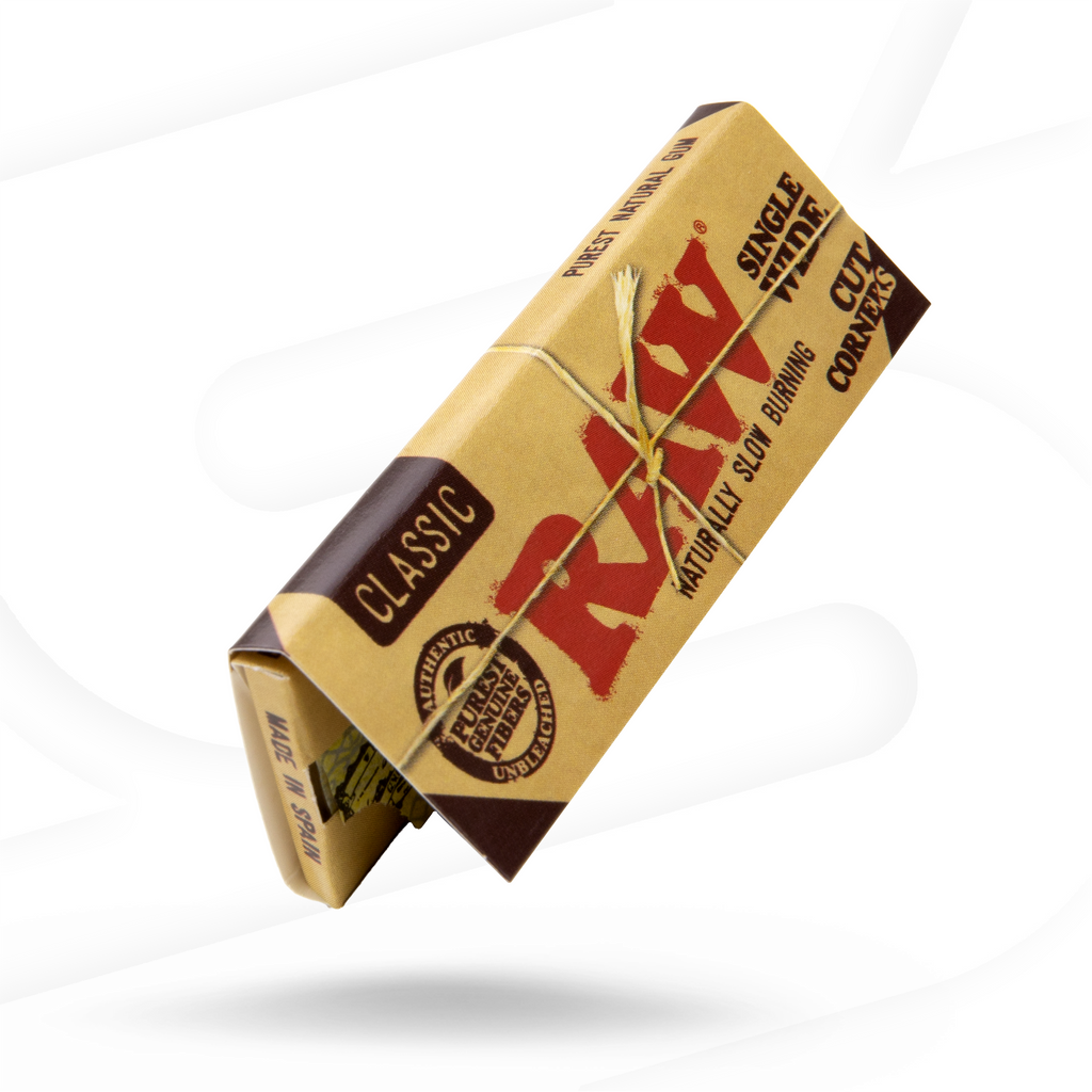 Buy RAW Rolling Papers USA Classic Cut Corners Single Wide - ESD Official