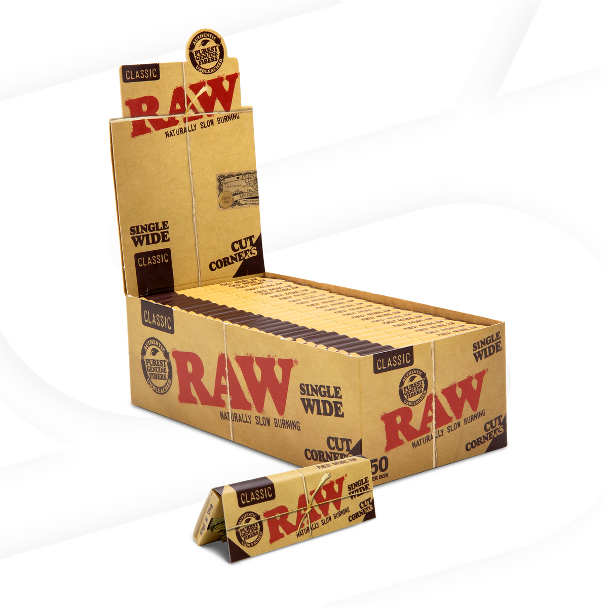 RAW Classic Cut Corners Single Wide Rolling Papers Rolling Papers RAWB-RPCL-SW01 esd-official