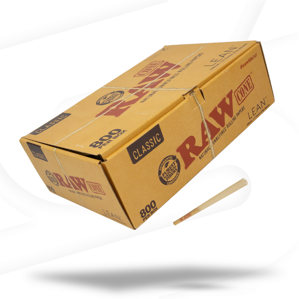 RAW Classic Lean Size Cones | Bulk Box | 800 Cones RAW Cones esd-official