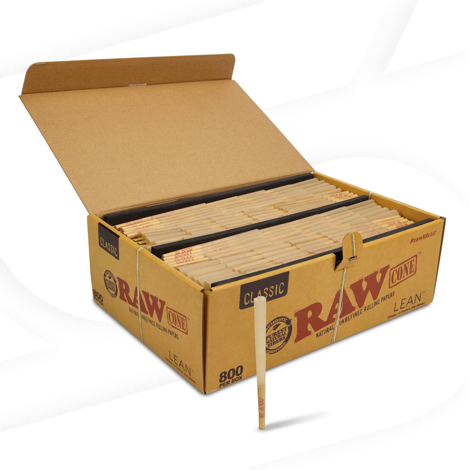 RAW Classic Lean Size Cones | Bulk Box | 800 Cones RAW Cones esd-official