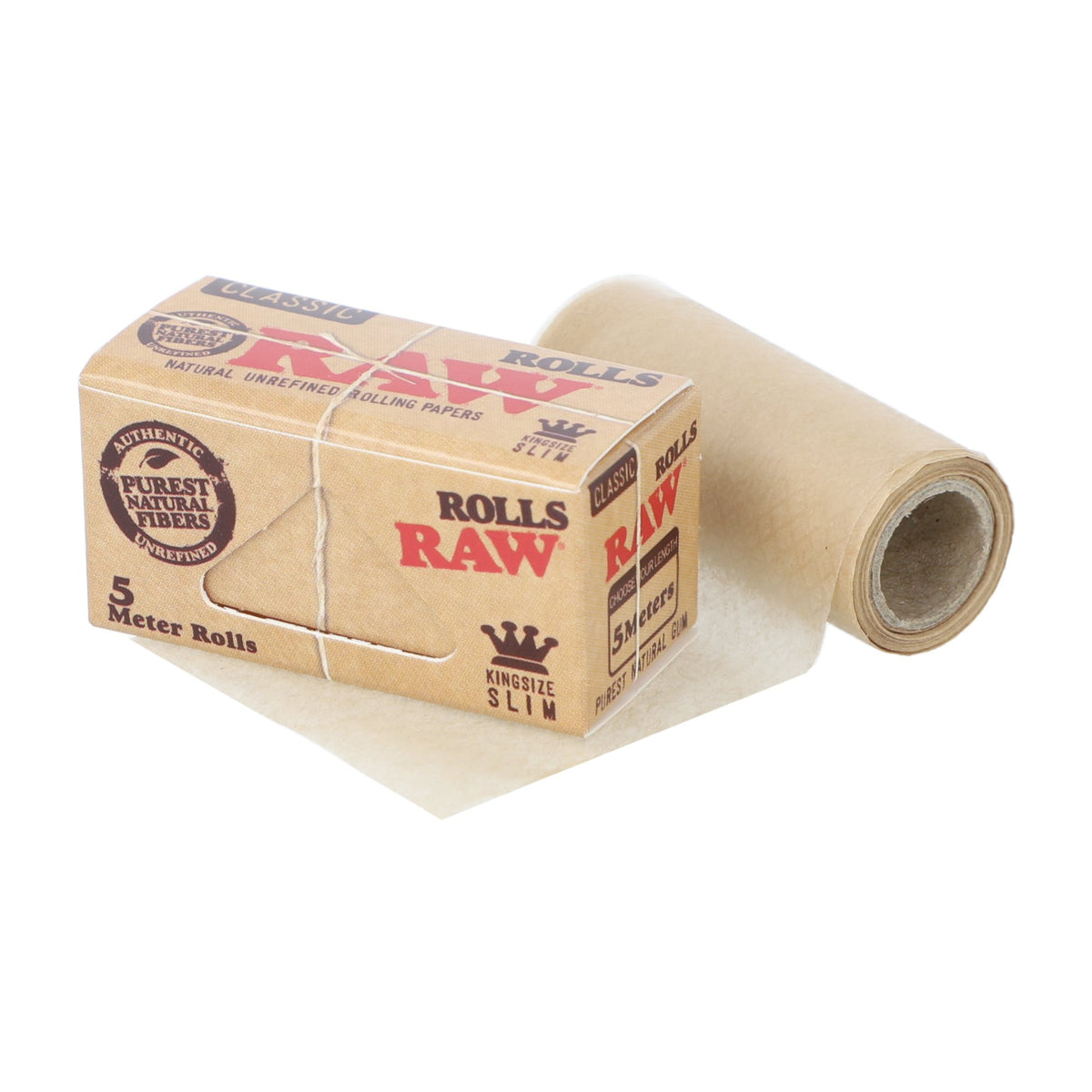 RAW Classic Paper Rolls King Size Slim - 5 Meters Rolling Papers WAR00344-1/24 esd-official