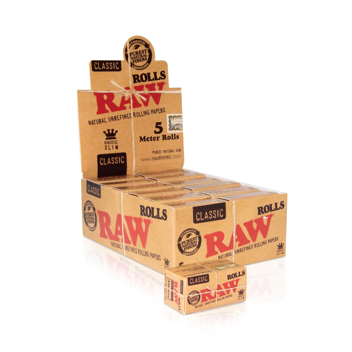 RAW Classic Paper Rolls King Size Slim - 5 Meters Rolling Papers WAR00344-MUSA01 esd-official