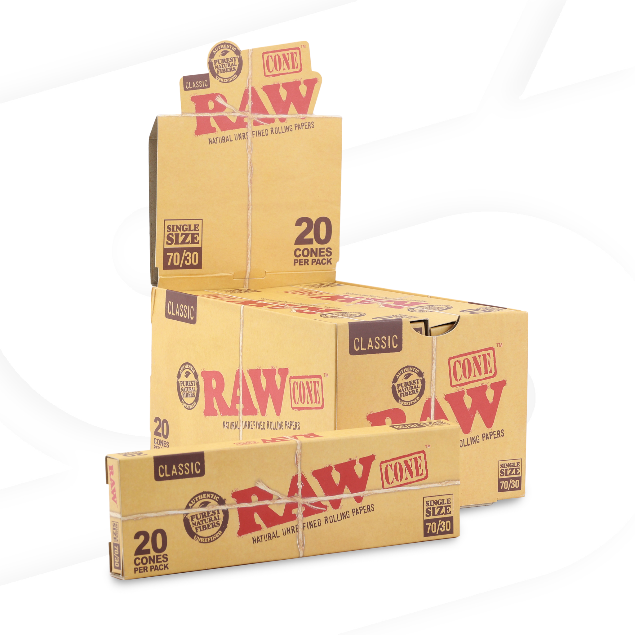 RAW Classic pre-rolled cones single size 70/45