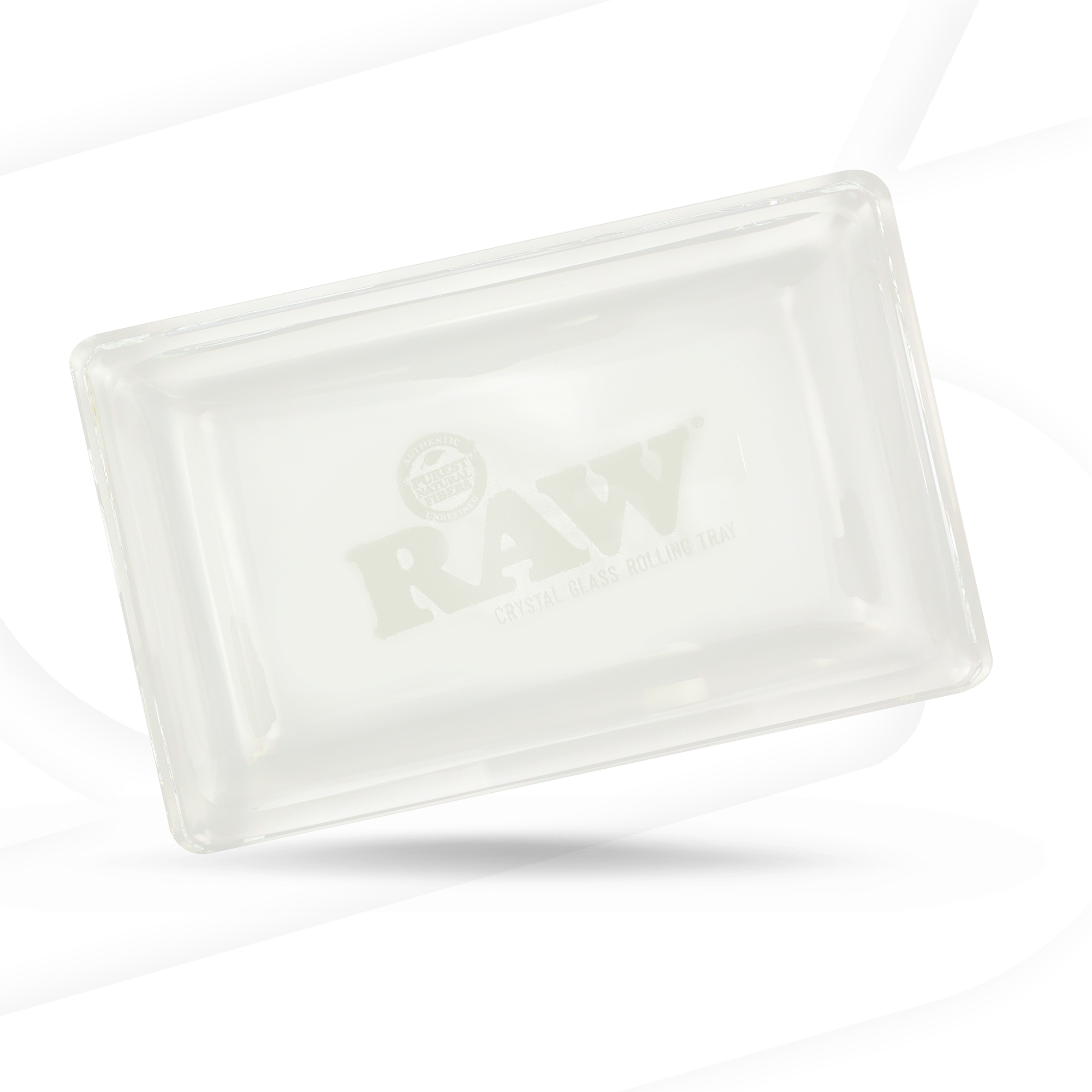 RAW Crystal Glass Rolling Tray Rolling Trays WAR00112-MUSA01 esd-official