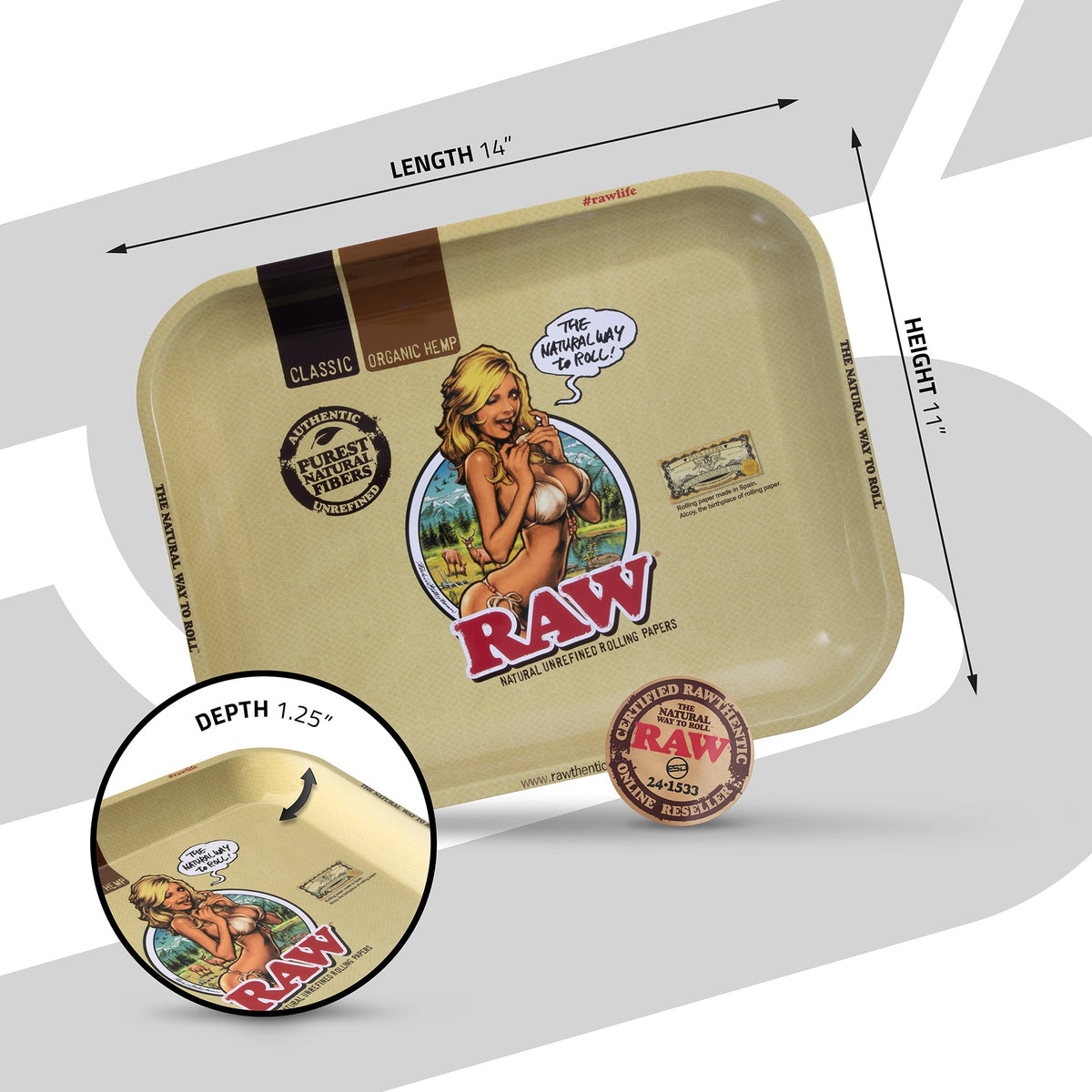 RAW Girl Rolling Trays Rolling Trays esd-official