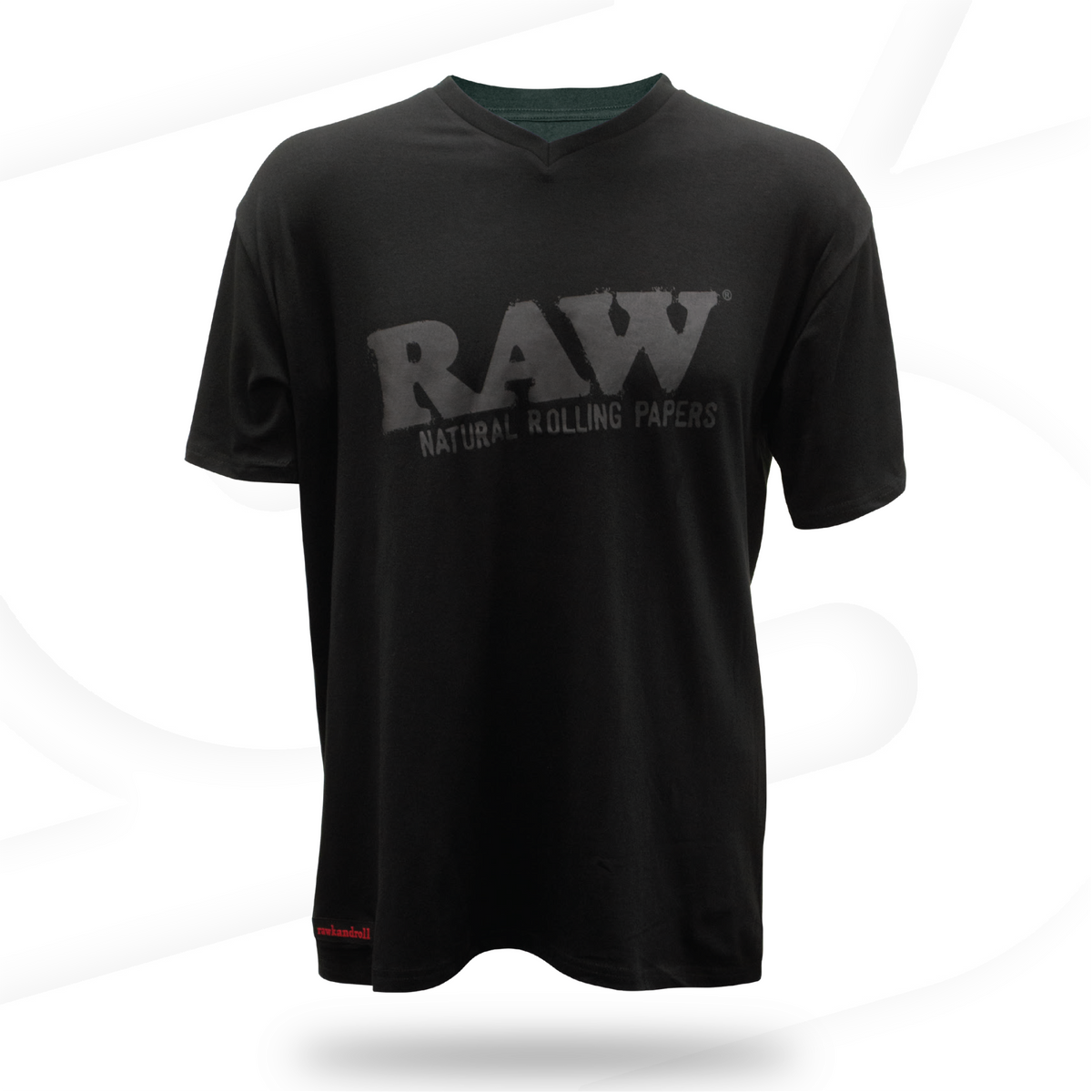RAW Logo T-Shirt | Black V Neck Clothing Accessories esd-official