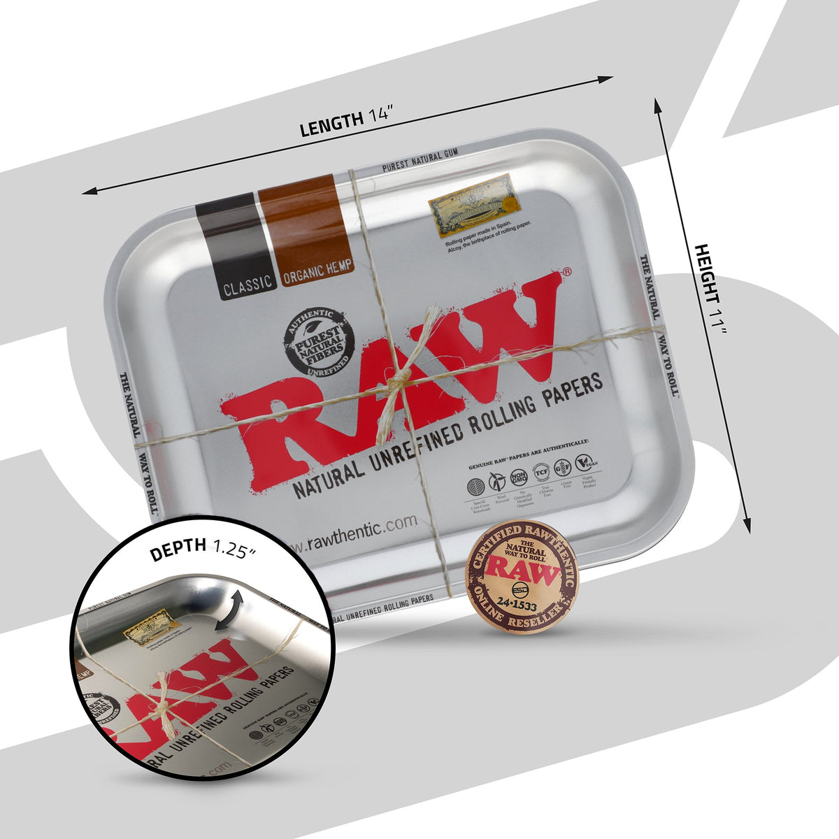 RAW Metal Rolling Trays Rolling Trays esd-official