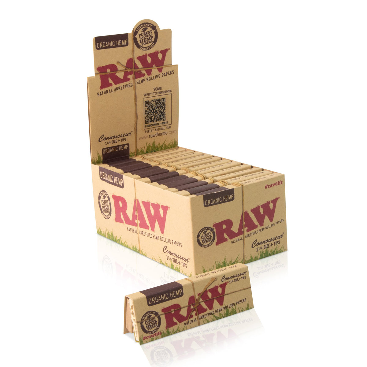 RAW Organic Connoisseur 1 1/4 Rolling Papers Rolling Papers WAR00368-MUSA01 esd-official