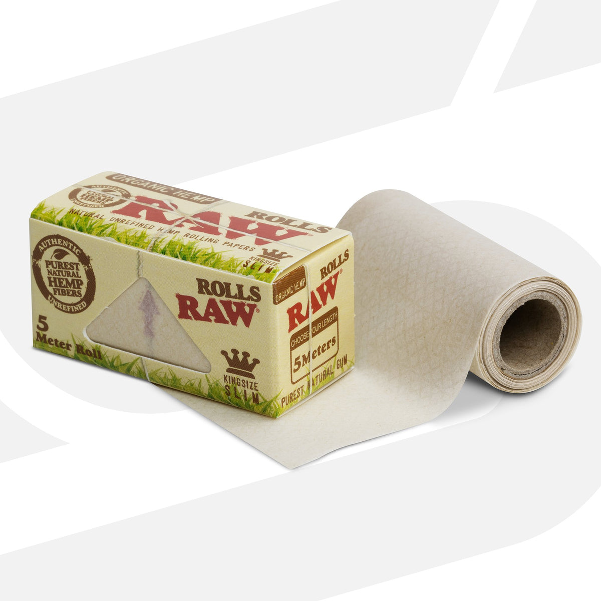 RAW Organic King Size Slim Paper Rolls - 5 Meters Rolling Papers esd-official