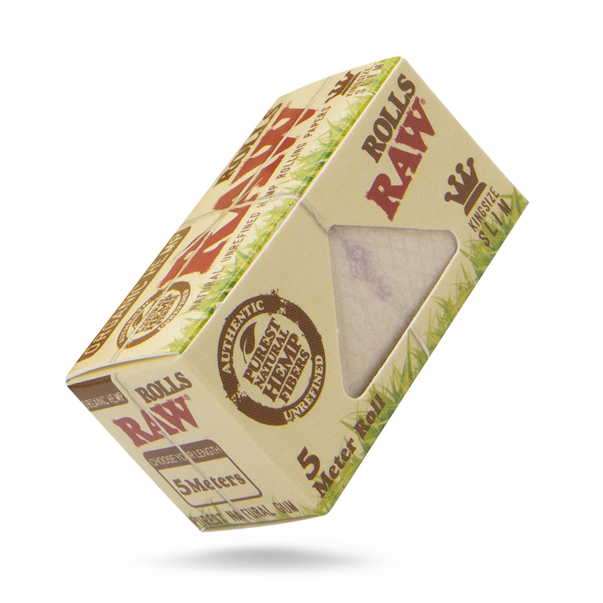 RAW Organic King Size Slim Paper Rolls - 5 Meters Rolling Papers WAR00377-1/24 esd-official