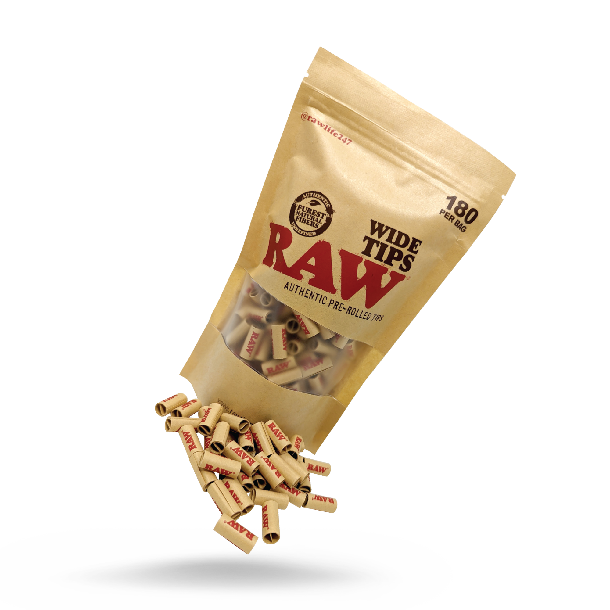 RAW Pre-Rolled Tips Bag 200, Rabbit Smokers