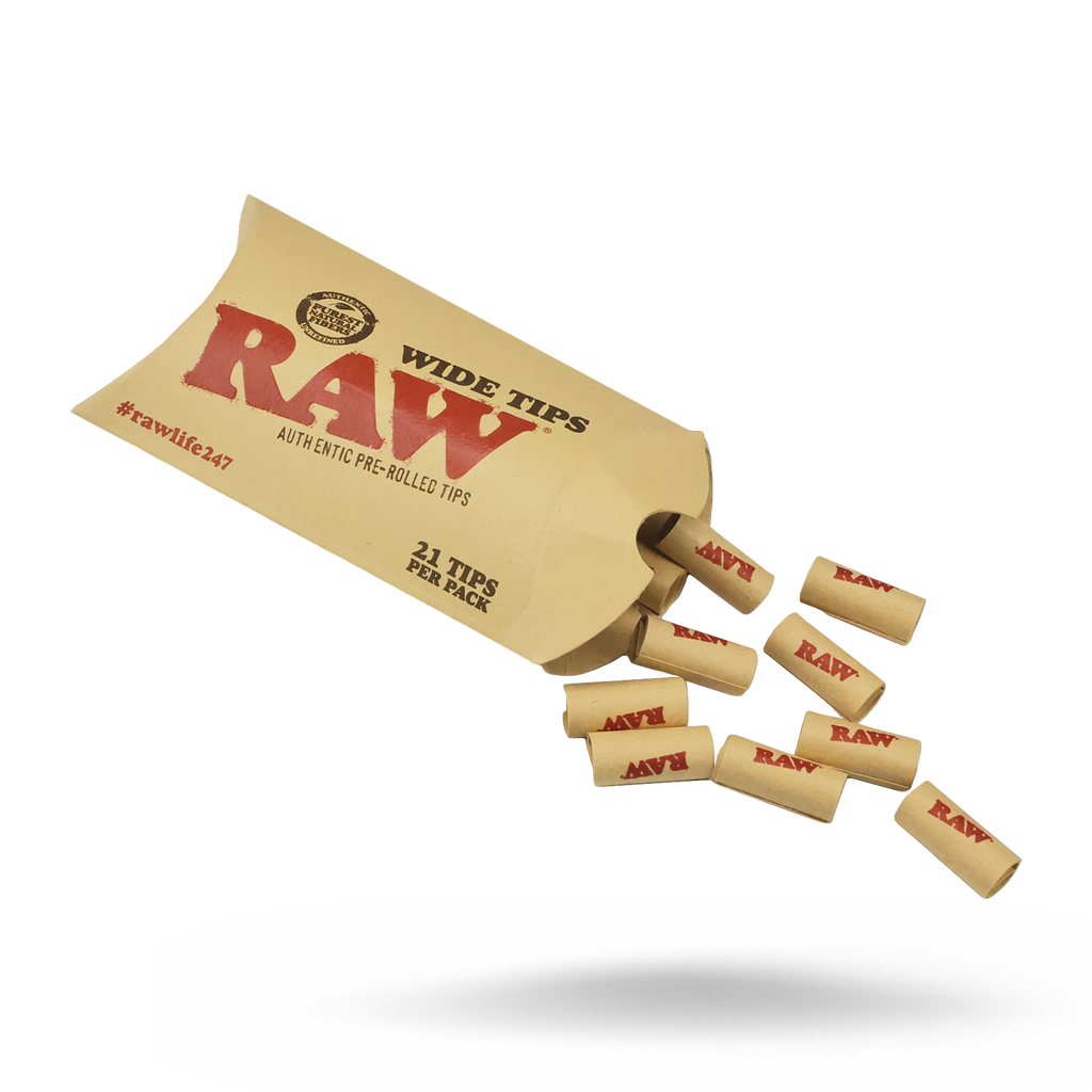 RAW Black W-Wide Pre-Rolled Cone Tips - ESD Official