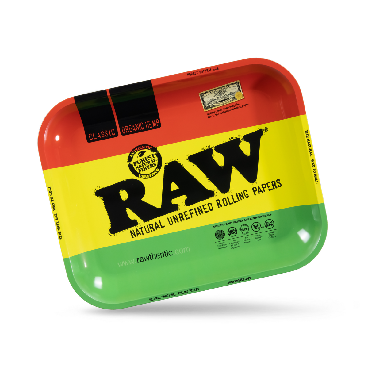 RAW Rasta Rolling Tray Rolling Trays WAR00161-MUSA01 esd-official