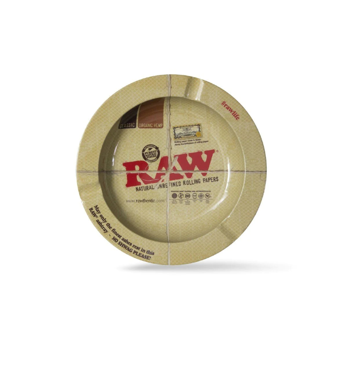 RAW Round Metal Ashtray Rolling Trays RAWU-RAAS-0009 esd-official