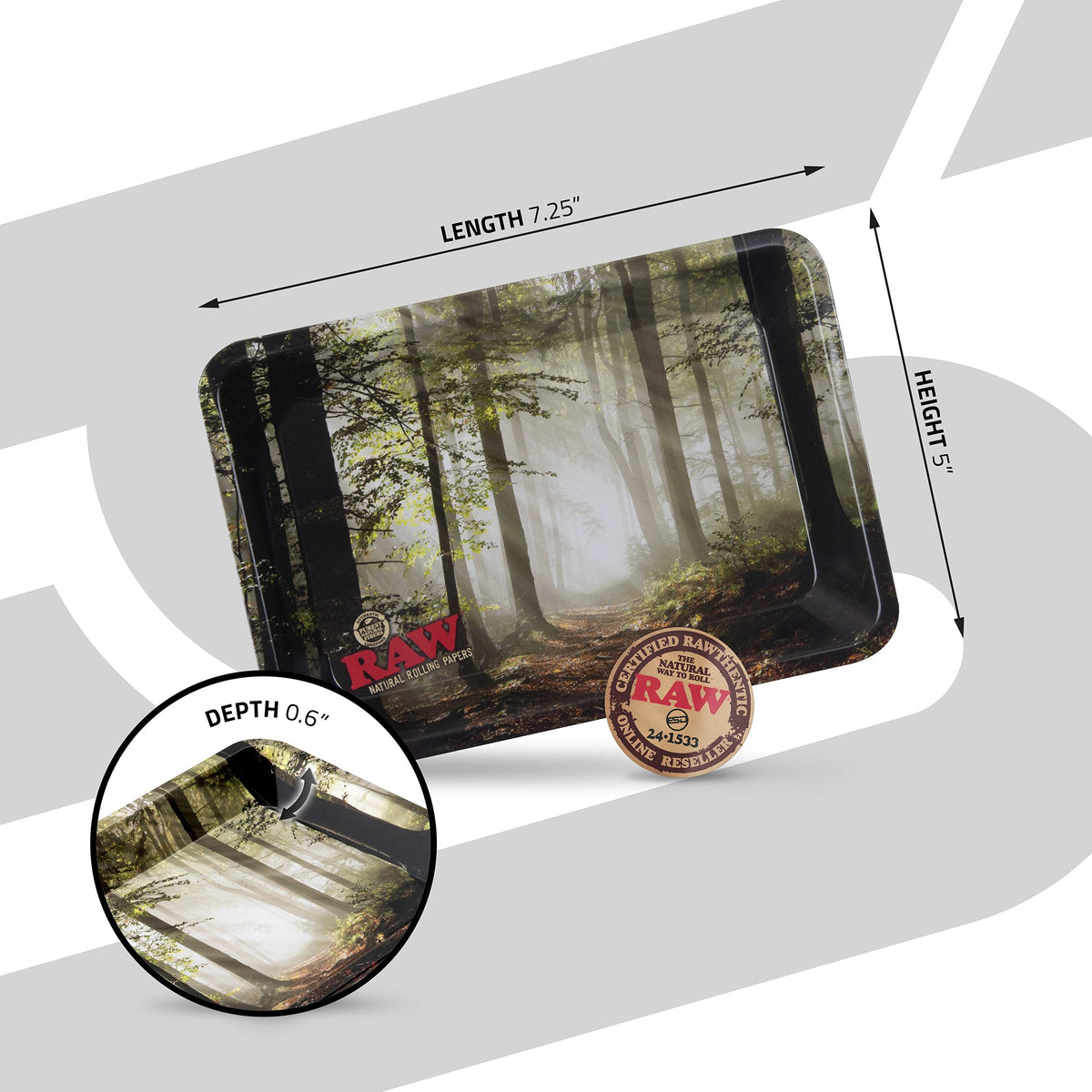 RAW Smokey Forest Rolling Trays Rolling Trays esd-official