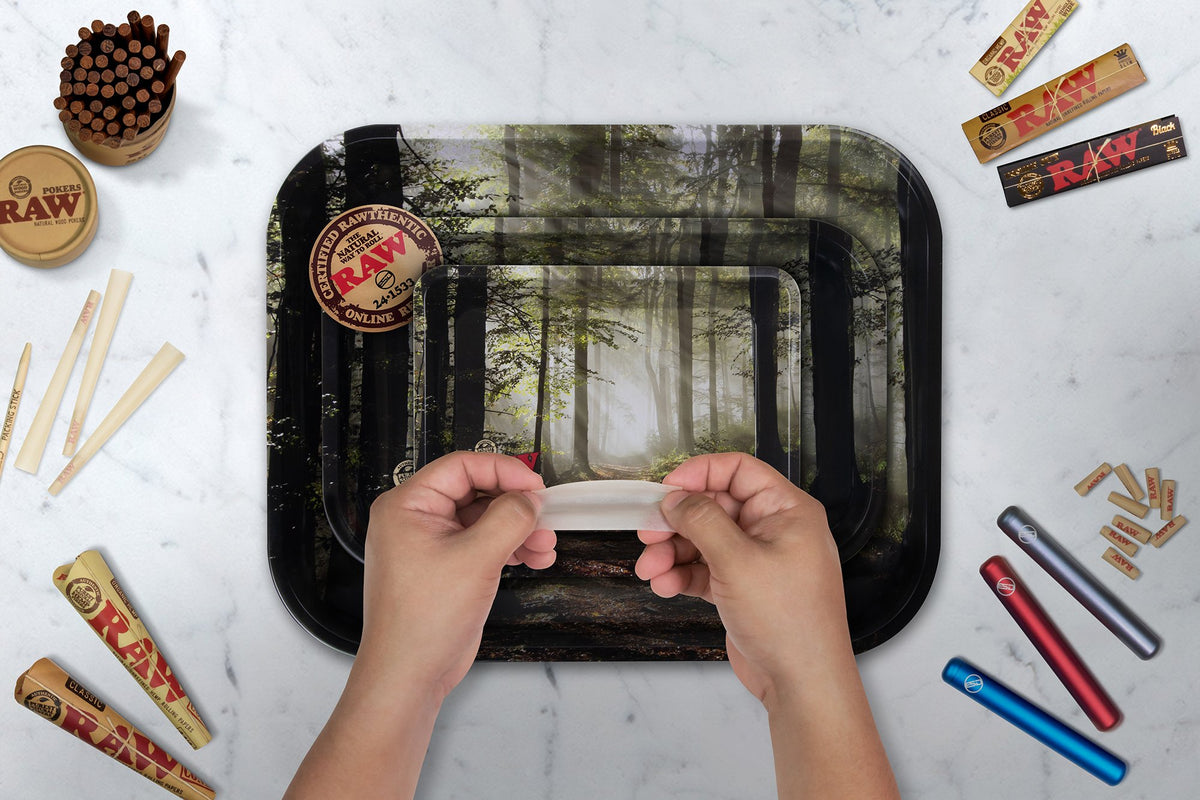 RAW Smokey Forest Rolling Trays Rolling Trays esd-official