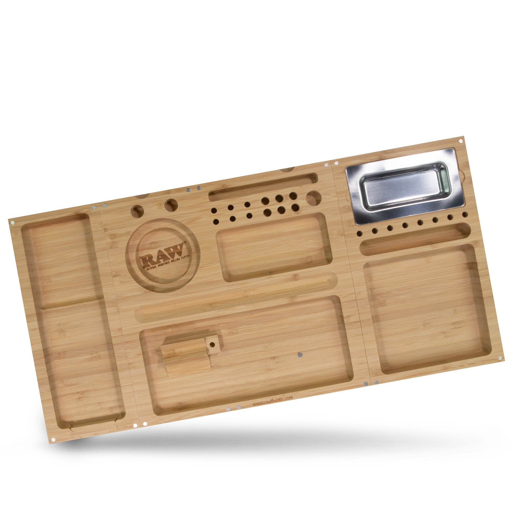 RAW Triple Flip Bamboo Rolling Tray Rolling Trays WAR00144-MUSA01 esd-official