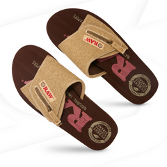 Slides with best sale zipper pocket